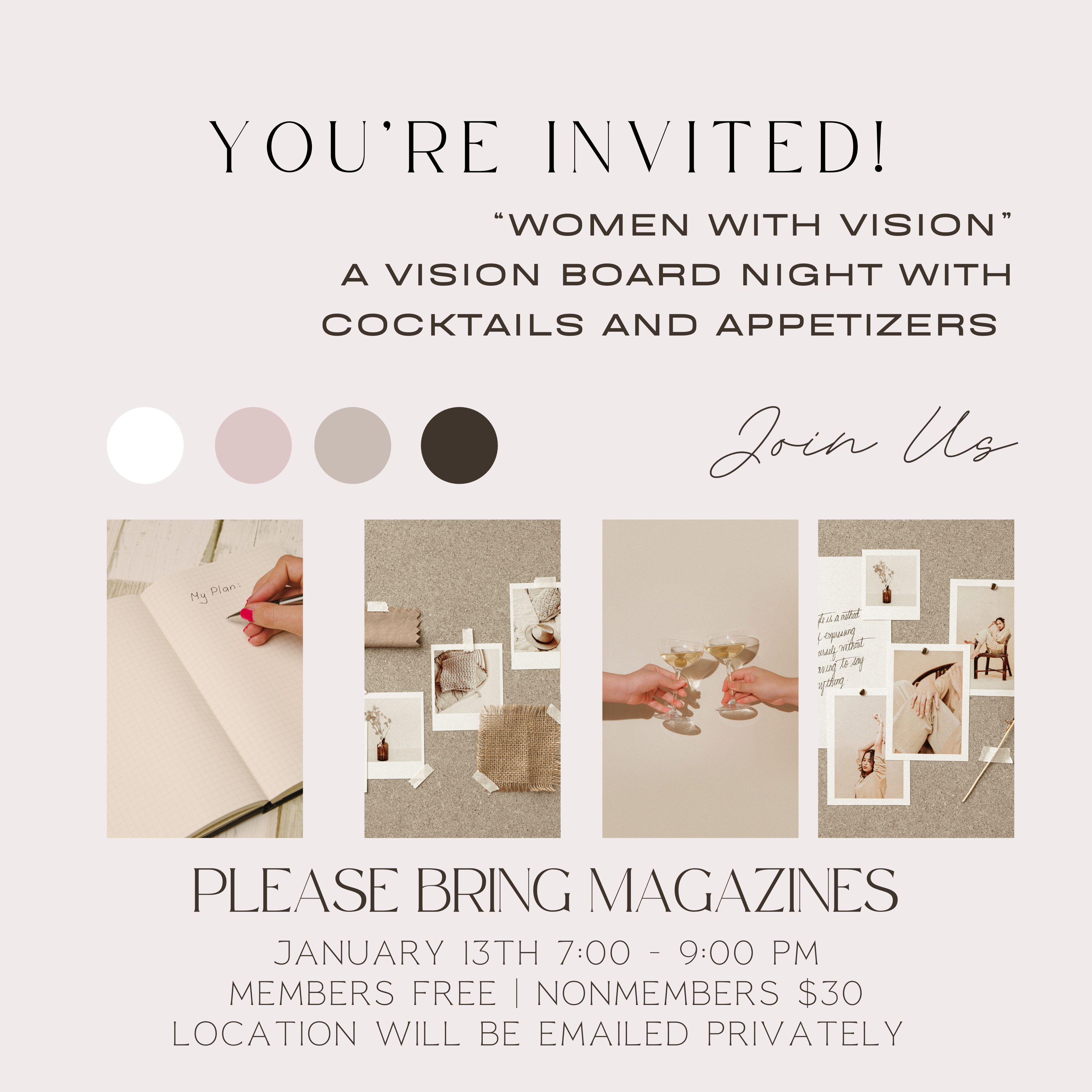 “WOMEN WITH VISION” A VISION BOARD NIGHT WITH COCKTAILS AND appetizers (Instagram Post) (2)